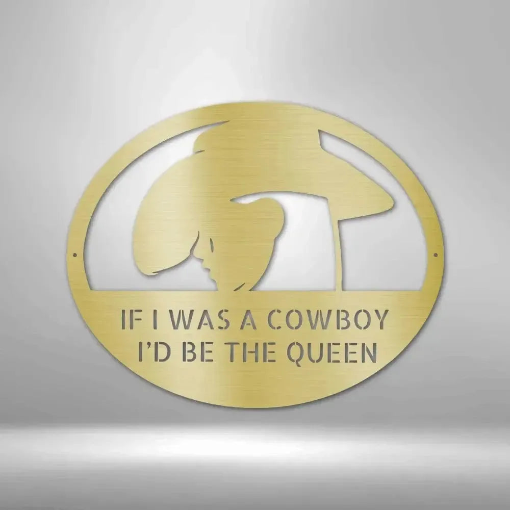 Custom Cowgirl Metal Wall Art