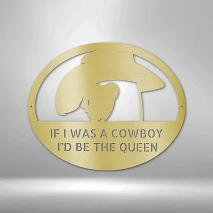 Custom Cowgirl Metal Wall Art