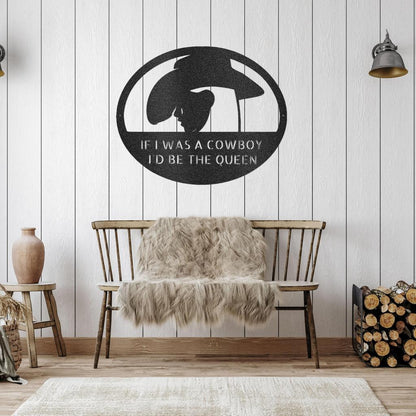 Custom Cowgirl Metal Wall Art