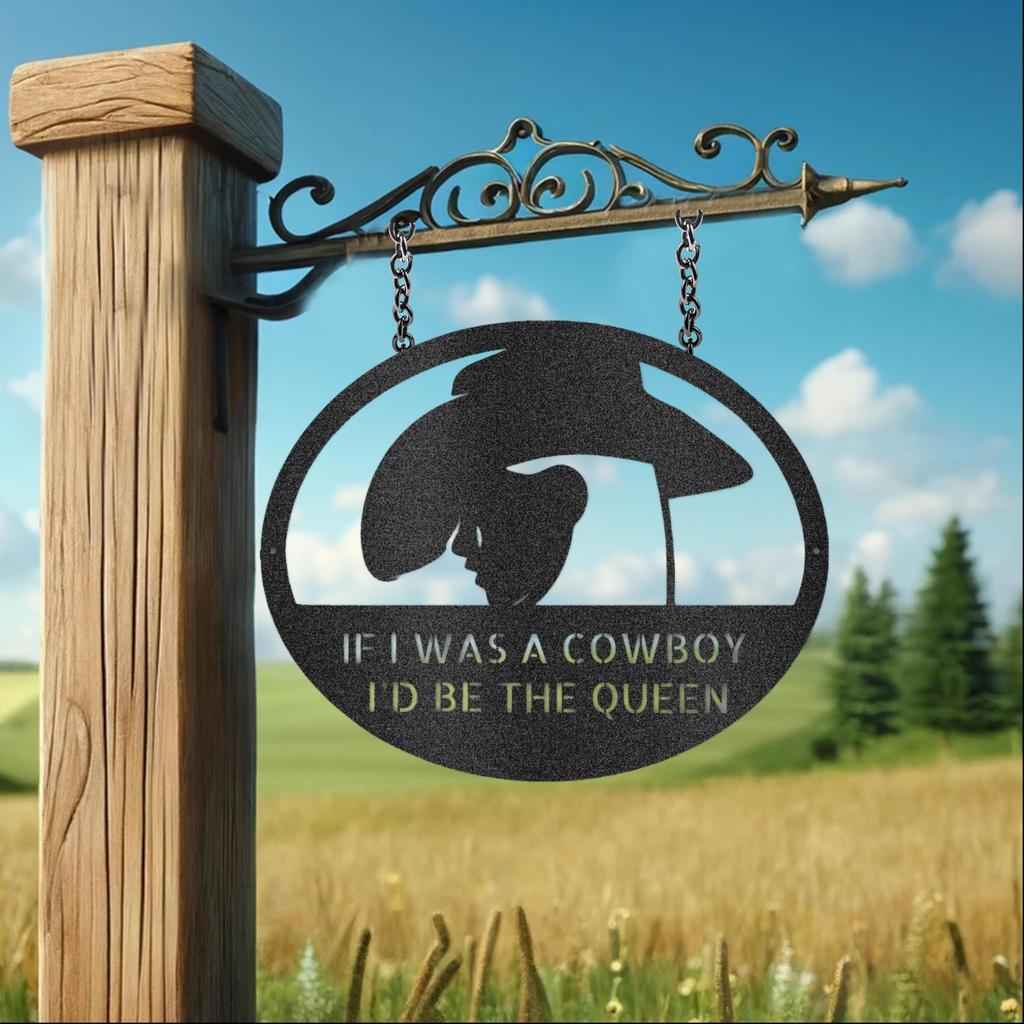 Custom Cowgirl Metal Wall Art