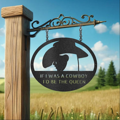 Custom Cowgirl Metal Wall Art