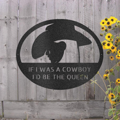 Custom Cowgirl Metal Wall Art