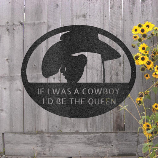 Custom Cowgirl Metal Wall Art