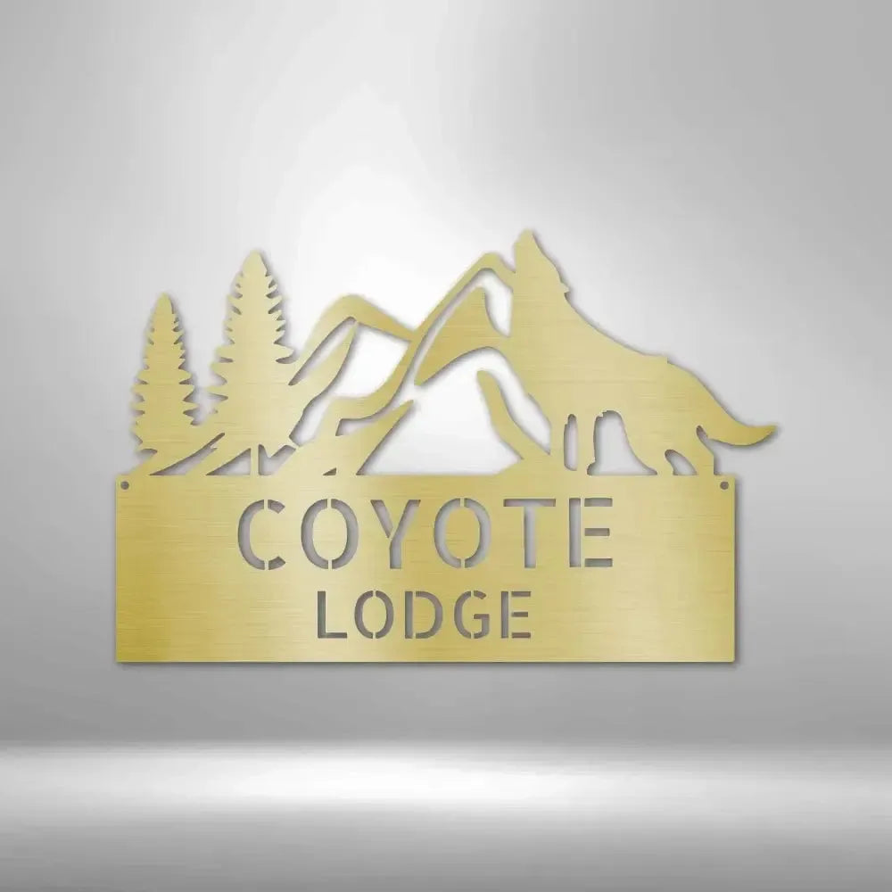 Custom Coyote Metal Art Sign