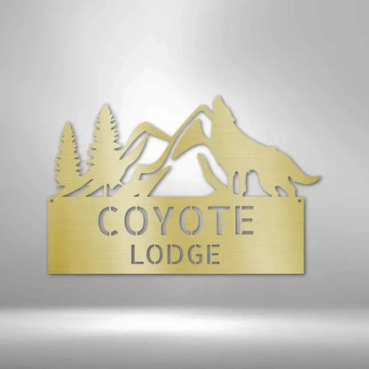 Custom Coyote Metal Art Sign