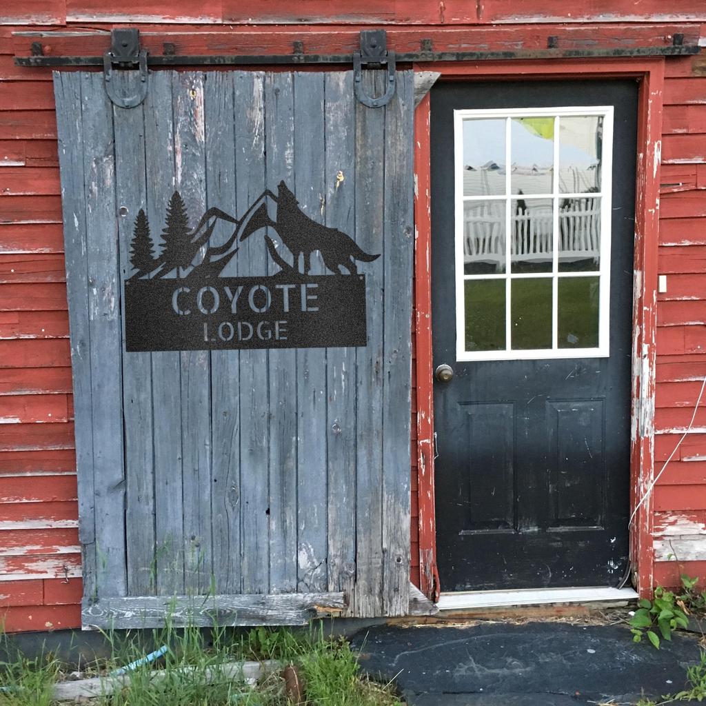 Custom Coyote Metal Art Sign