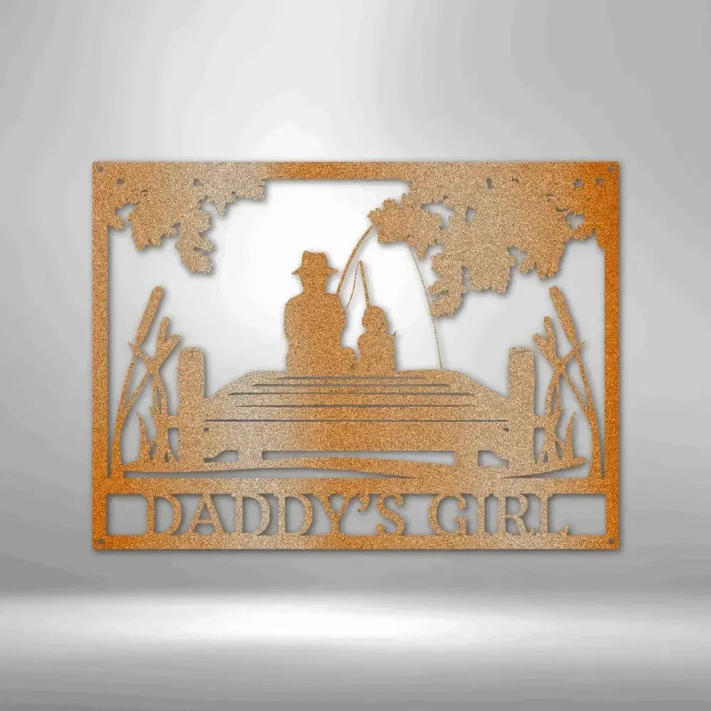 Custom Dad Daughter Quality Time Metal Art Sign