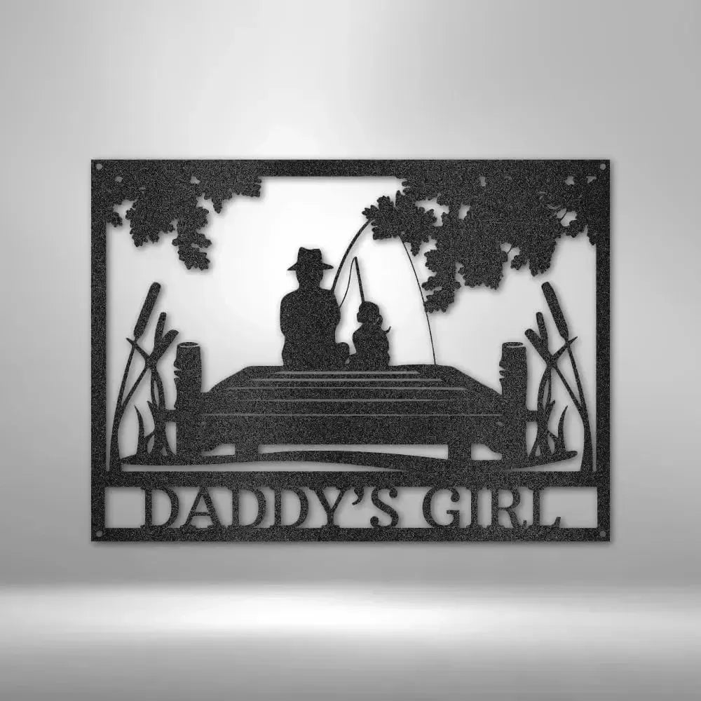 Custom Dad Daughter Quality Time Metal Art Sign