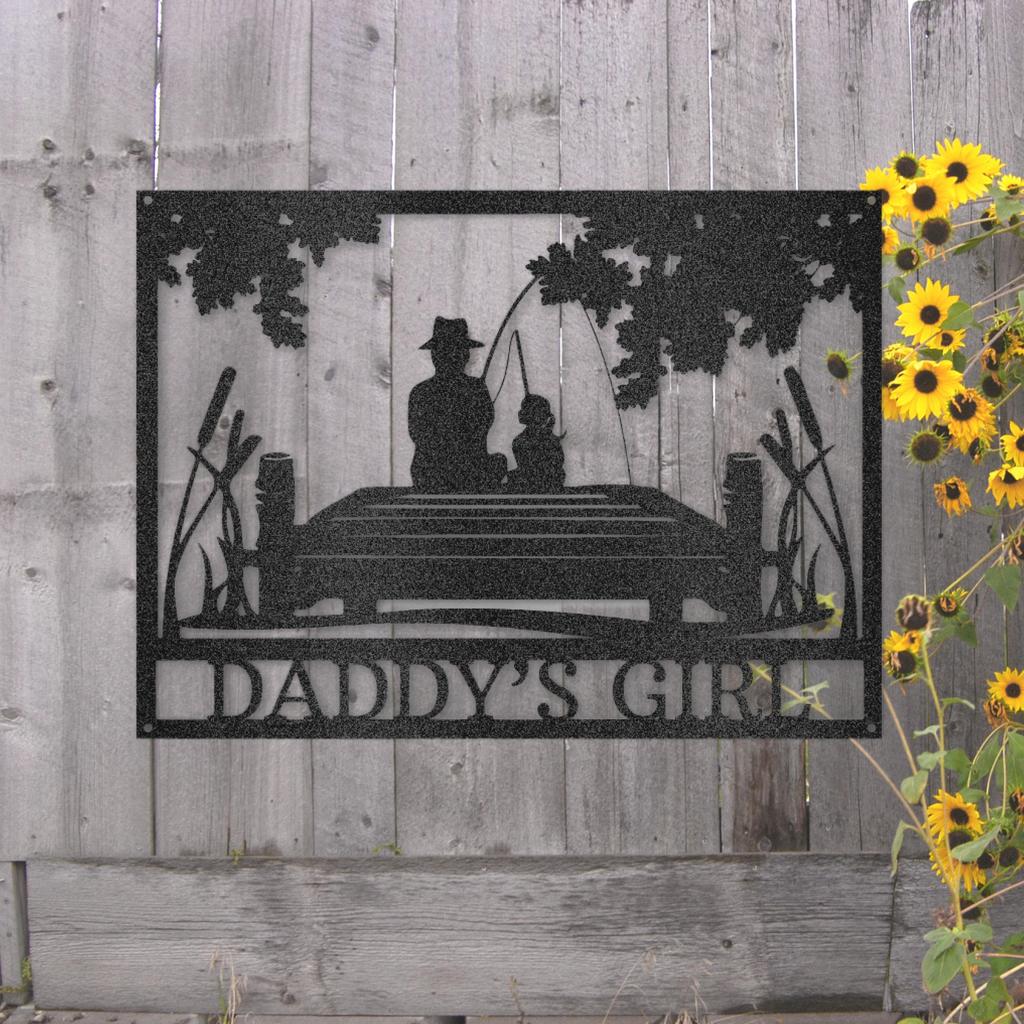 Custom Dad Daughter Quality Time Metal Art Sign