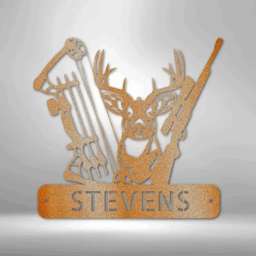 Custom Deer Hunter Metal Art Sign