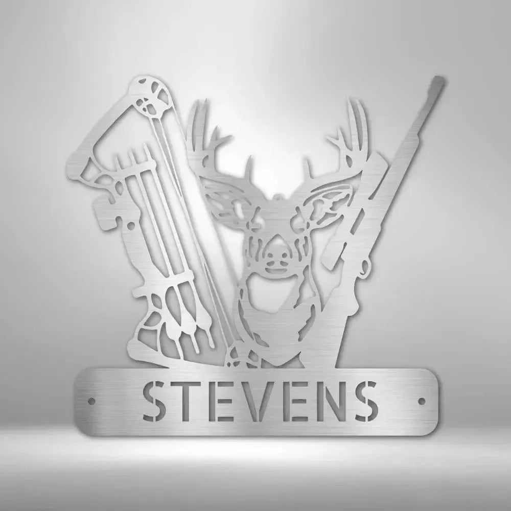 Custom Deer Hunter Metal Art Sign