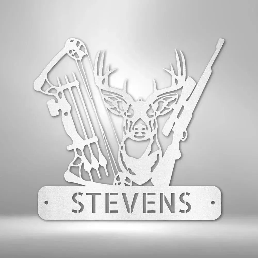 Custom Deer Hunter Metal Art Sign