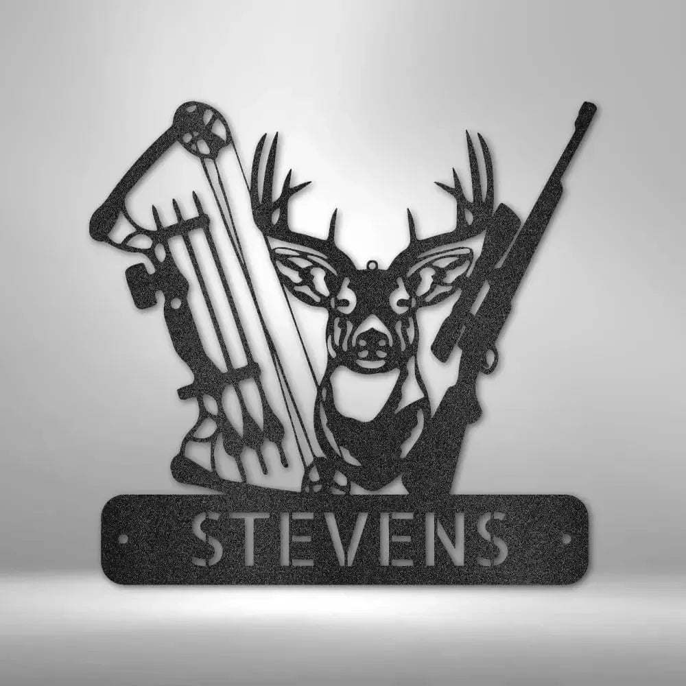 Custom Deer Hunter Metal Art Sign