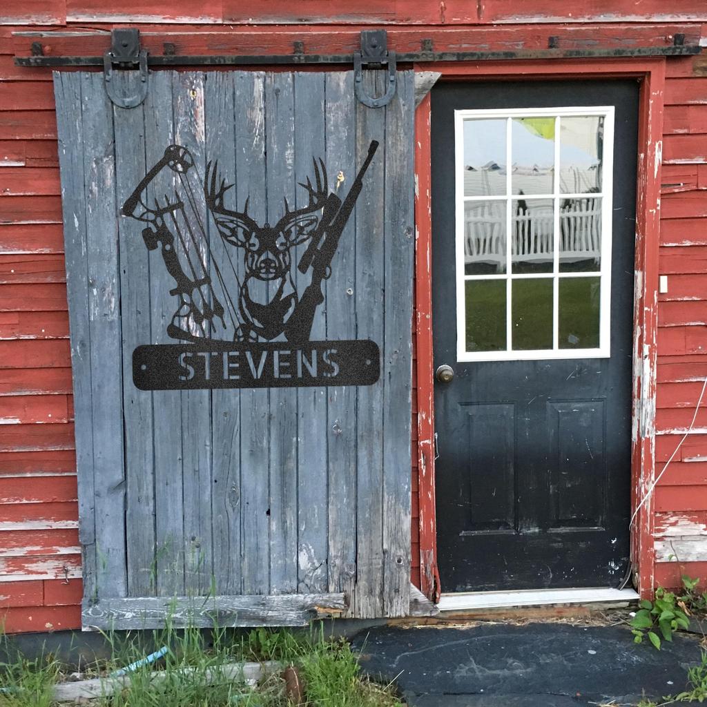 Custom Deer Hunter Metal Art Sign