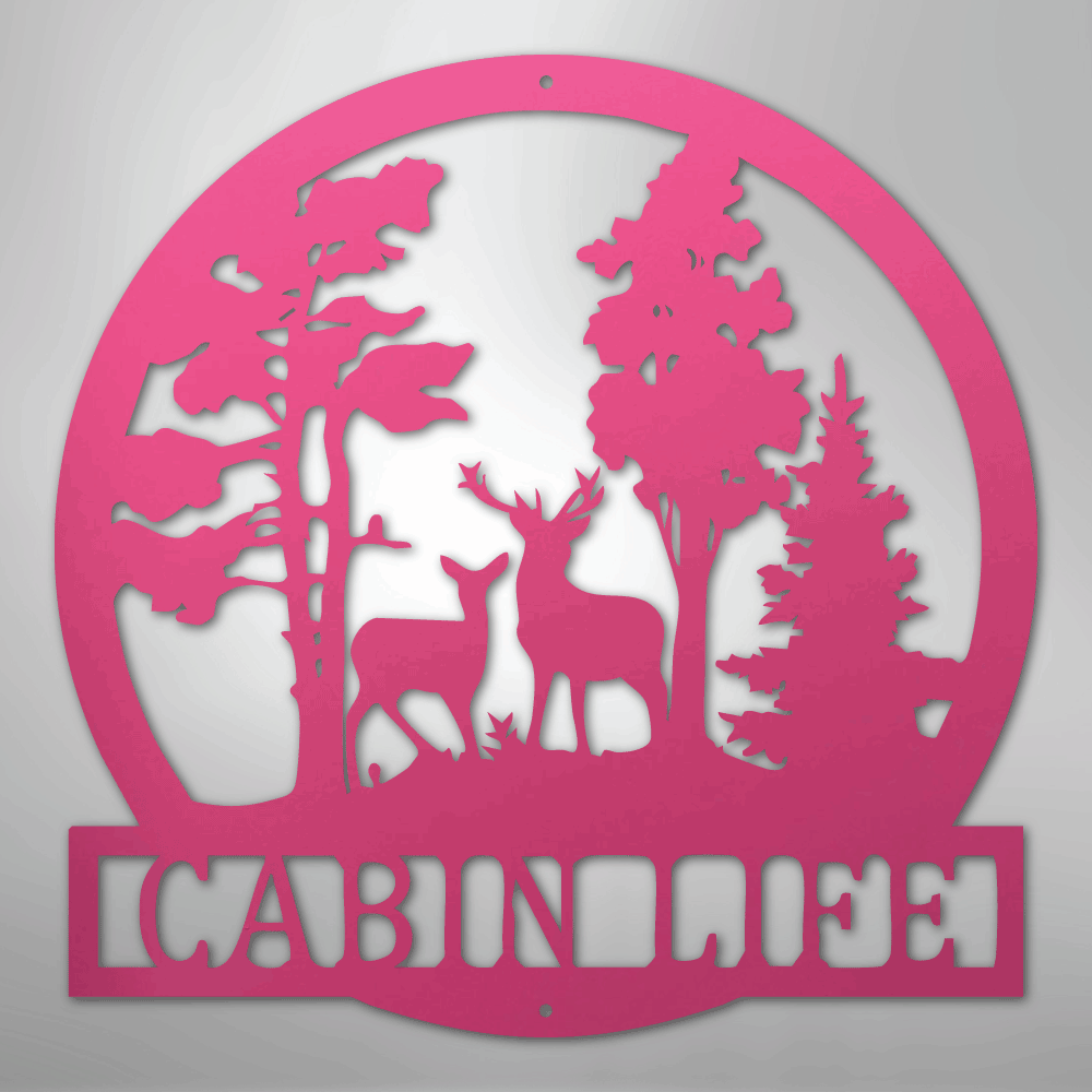Custom Deer in the Woods - Steel Sign