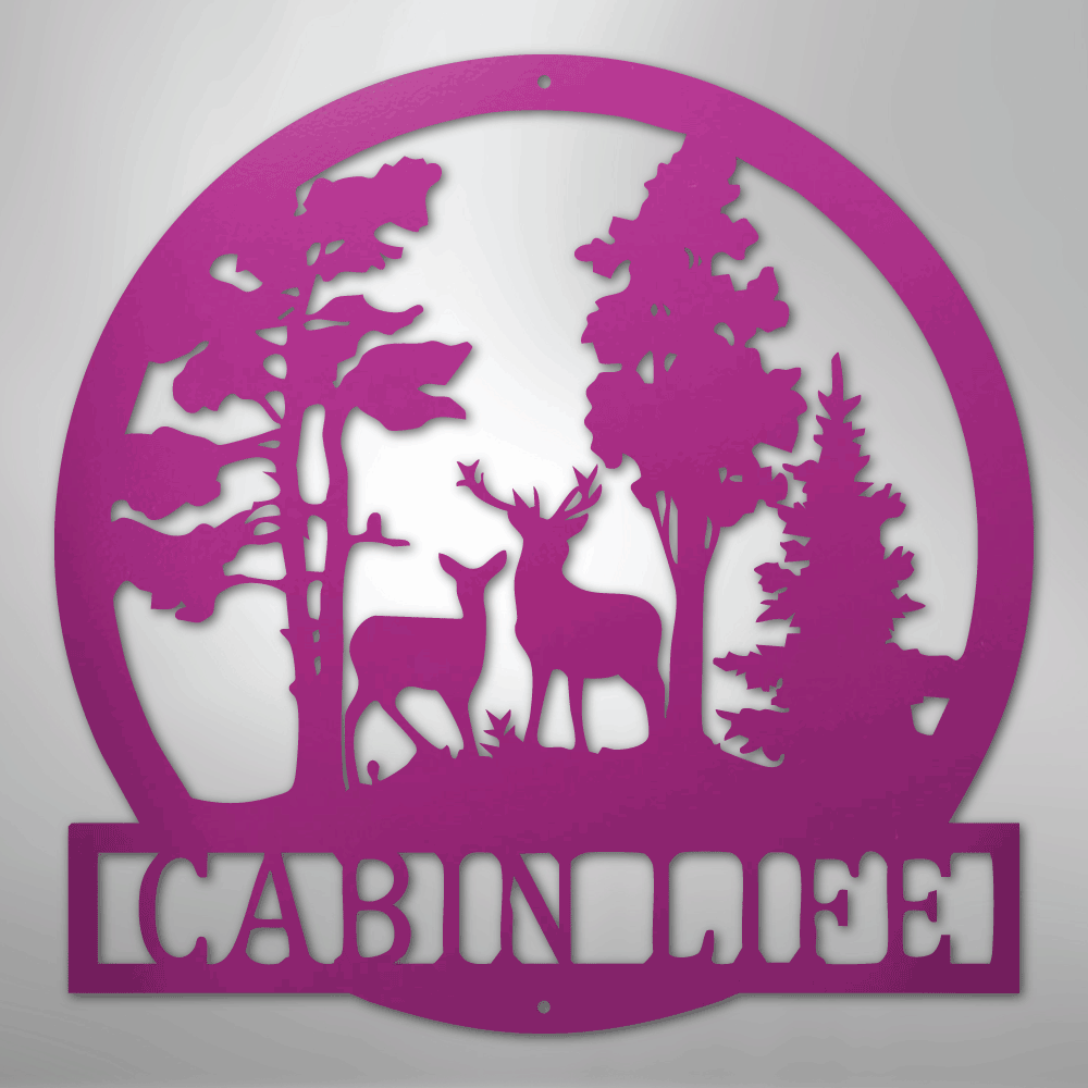 Custom Deer in the Woods - Steel Sign