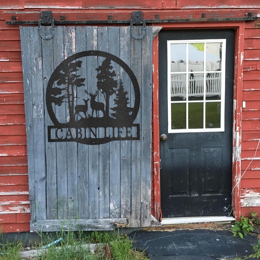 Custom Deer in the Woods - Steel Sign