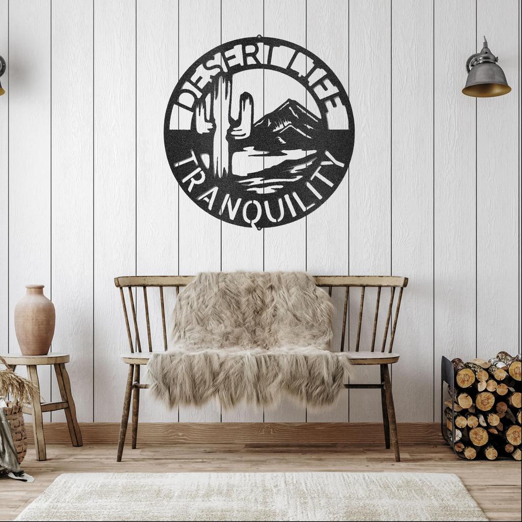 Custom Desert Life Metal Art Sign