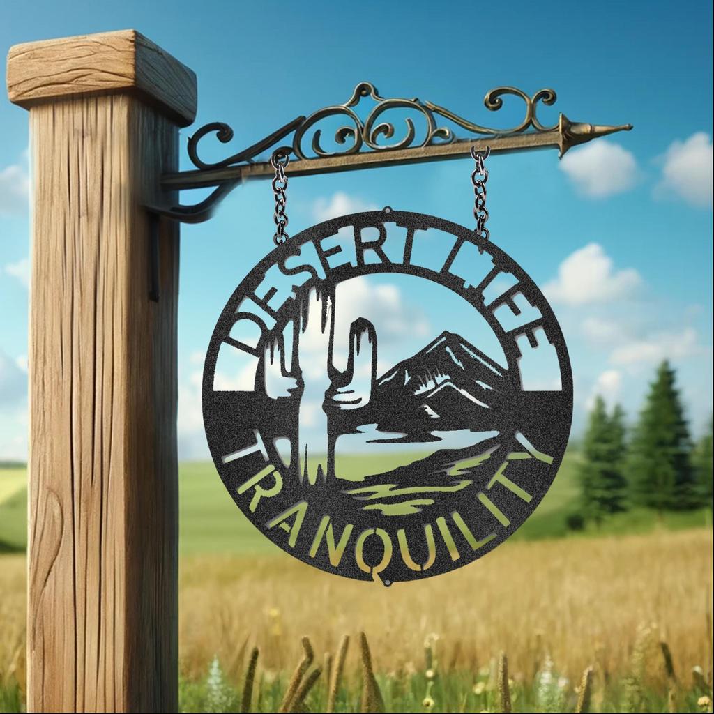 Custom Desert Life Metal Art Sign