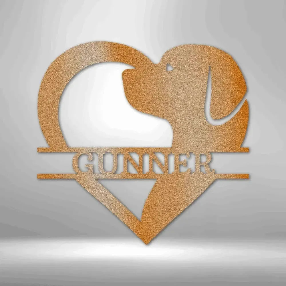Custom Dog Love Metal Art Sign