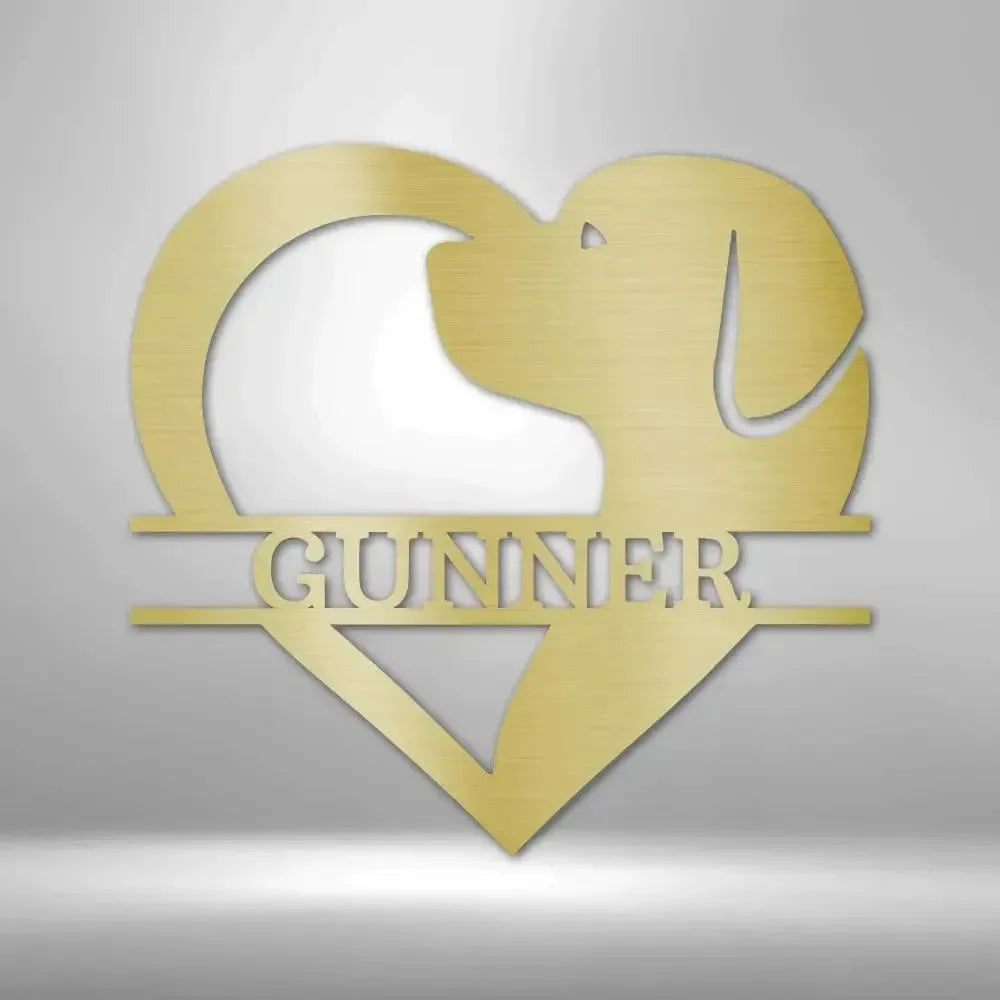 Custom Dog Love Metal Art Sign