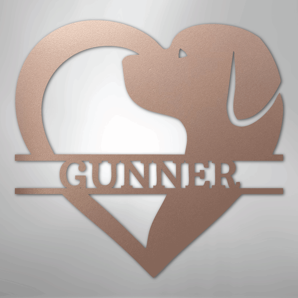 Custom Dog Love Metal Art Sign