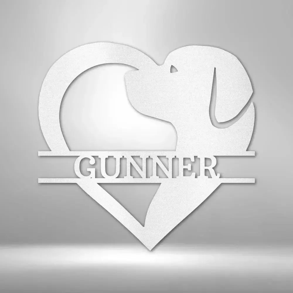 Custom Dog Love Metal Art Sign