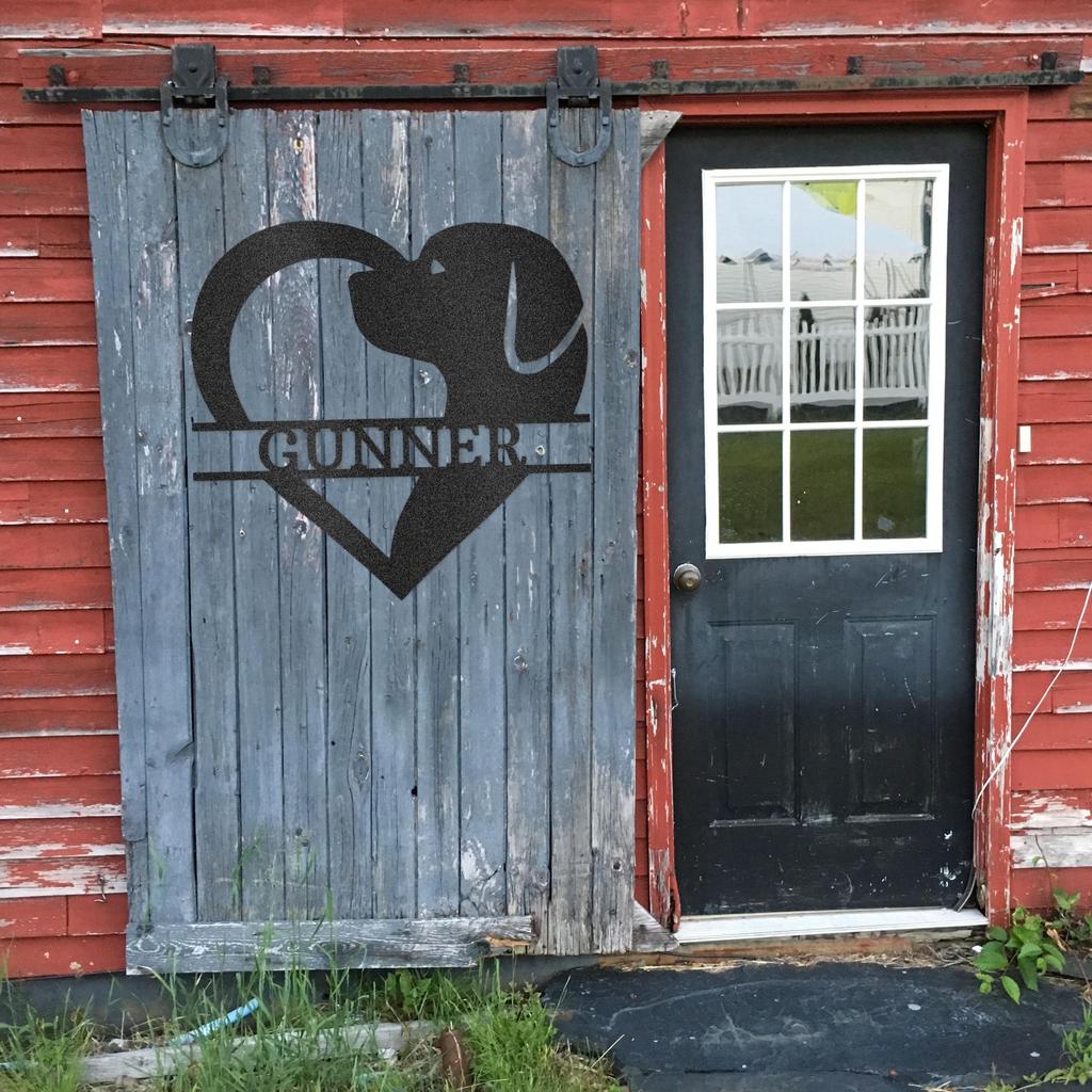 Custom Dog Love Metal Art Sign