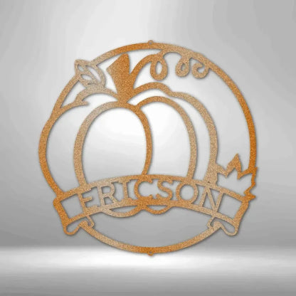 Custom Fall Harvest Metal Art Sign
