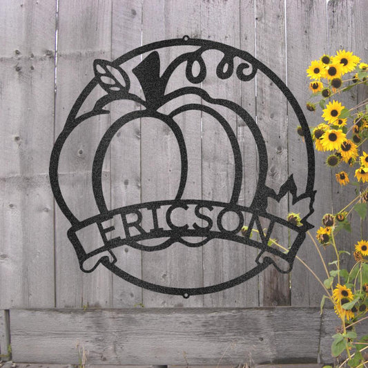 Custom Fall Harvest Metal Art Sign