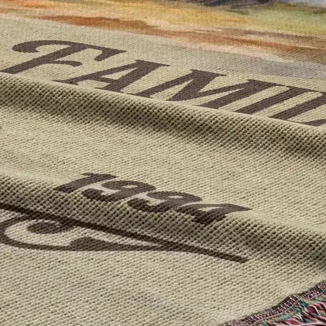 Custom Family Farm Woven Blanket