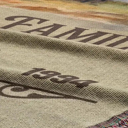 Custom Family Farm Woven Blanket