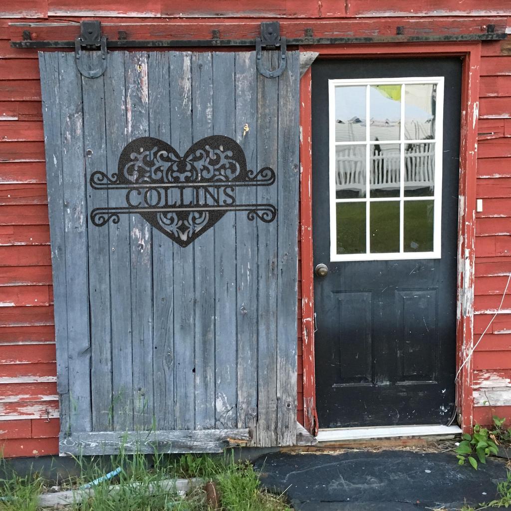 Custom Fancy Heart Metal Art Sign