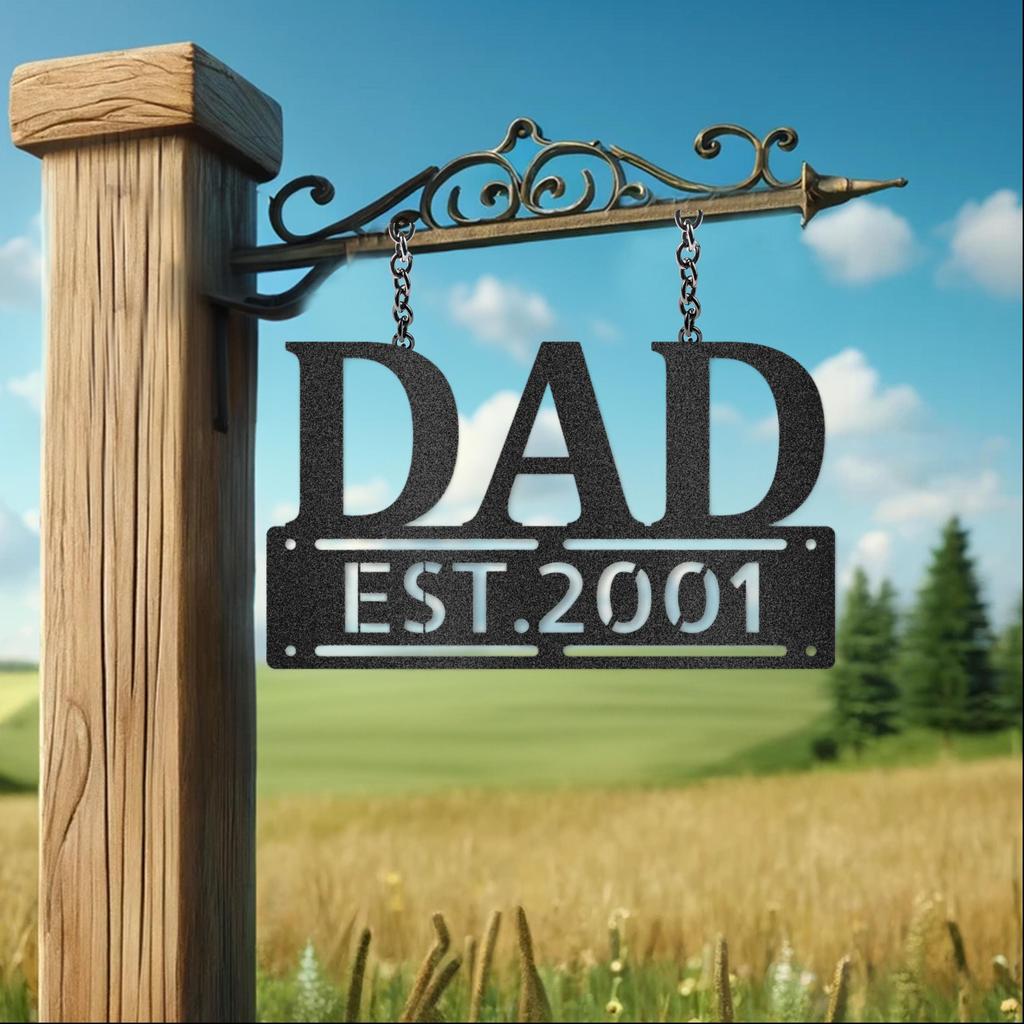 Custom Father's Day Metal Art Sign