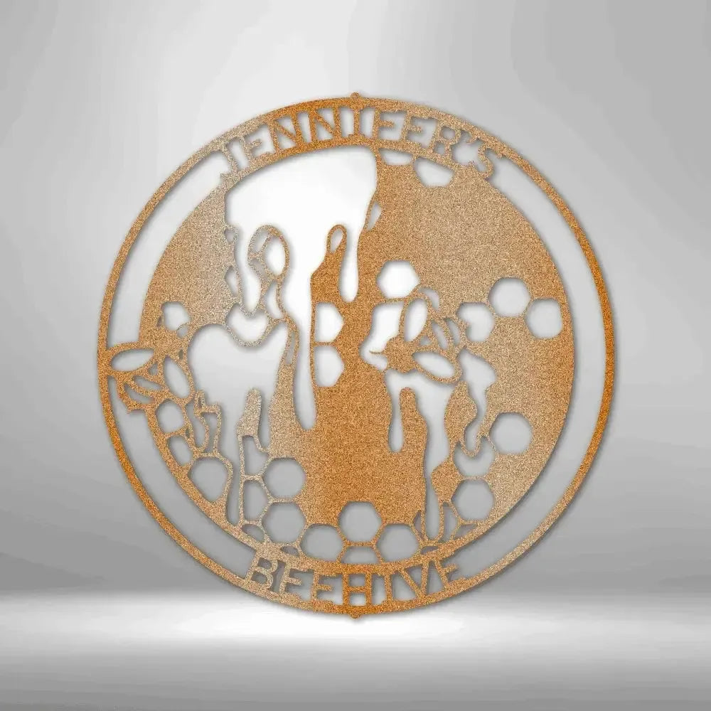 Custom Honey Bee Metal Art Sign
