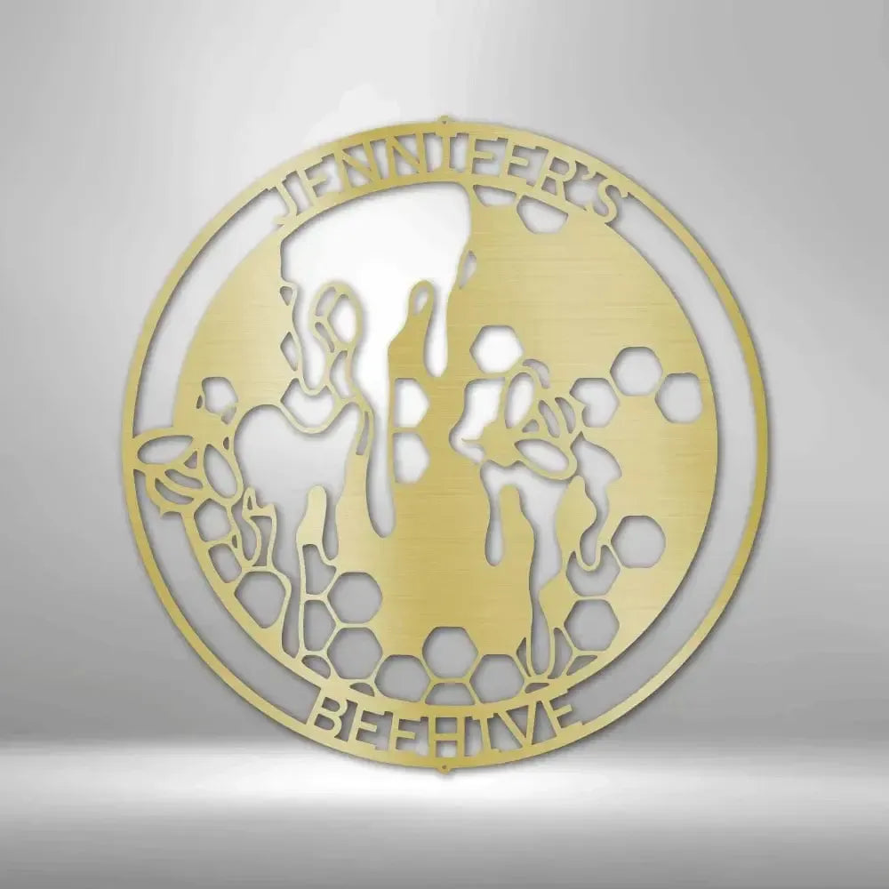 Custom Honey Bee Metal Art Sign