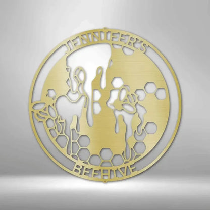 Custom Honey Bee Metal Art Sign