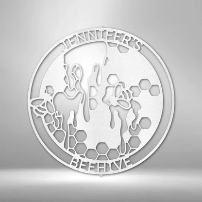 Custom Honey Bee Metal Art Sign