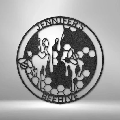 Custom Honey Bee Metal Art Sign