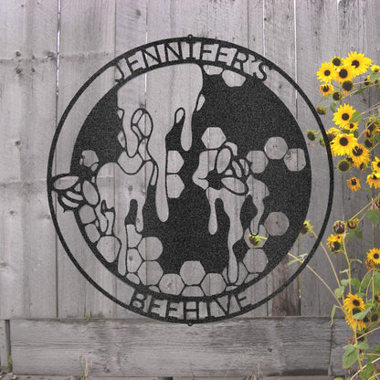 Custom Honey Bee Metal Art Sign