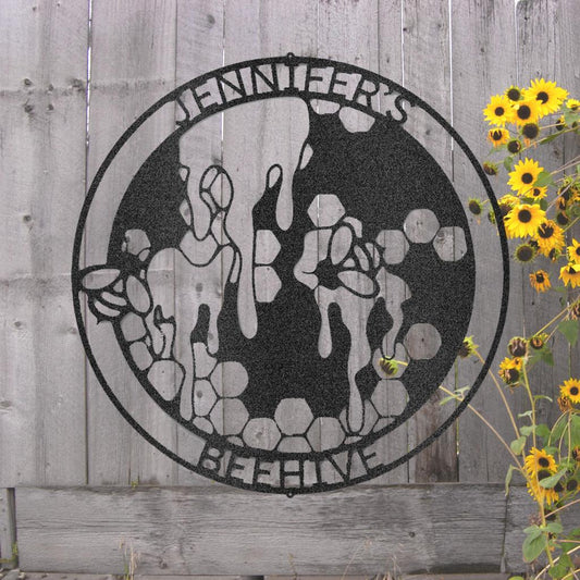 Custom Honey Bee Metal Art Sign