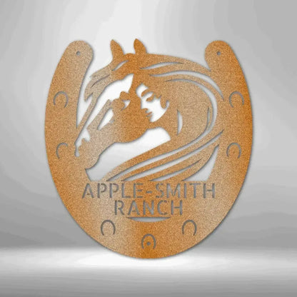 Custom Horse Owner Metal Art Sign