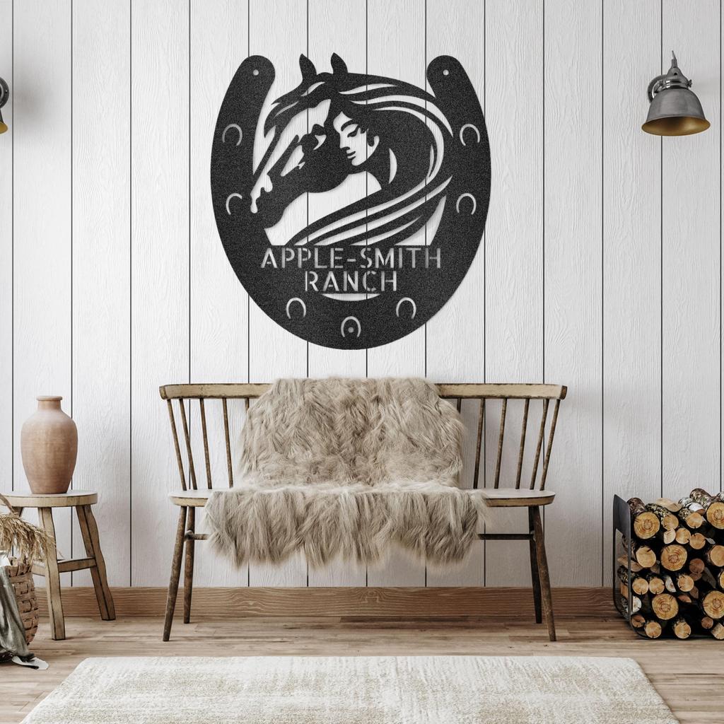 Custom Horse Owner Metal Art Sign