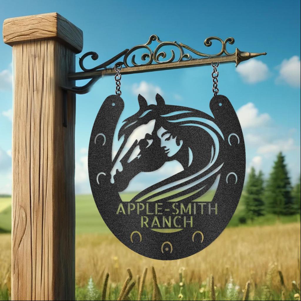 Custom Horse Owner Metal Art Sign