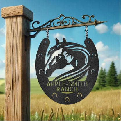 Custom Horse Owner Metal Art Sign