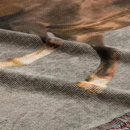 Custom Horse Photo Woven Blanket