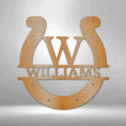 Custom Horseshoe Metal Art Sign