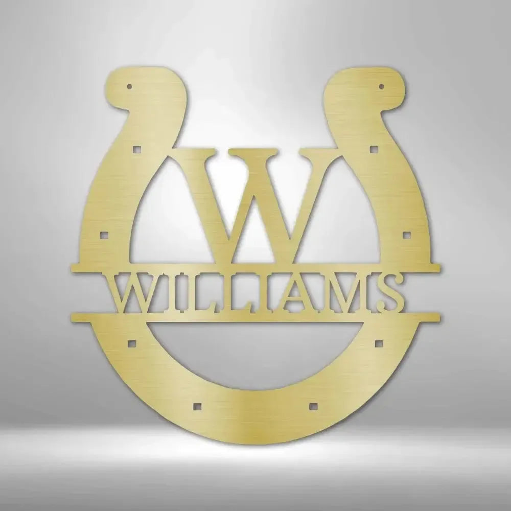 Custom Horseshoe Metal Art Sign