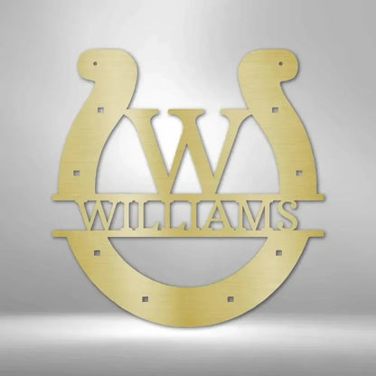 Custom Horseshoe Metal Art Sign