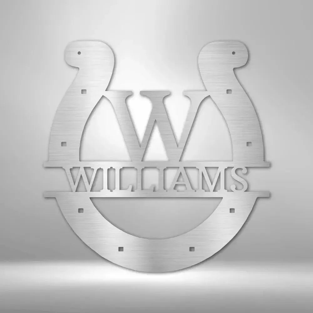 Custom Horseshoe Metal Art Sign